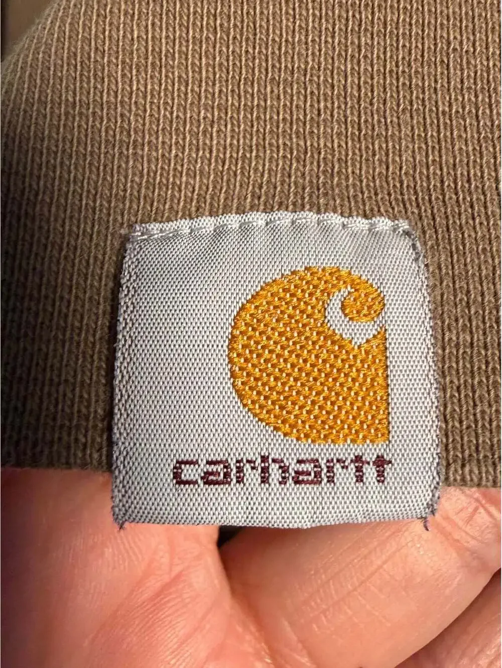 Carhartt Relaxed Fit 1/4 Zip Tan Pullover Sweater Mens 2XL